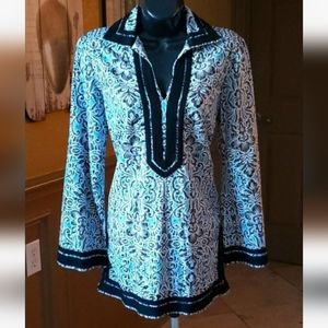 EUC Dana Buchman Floral Blouse